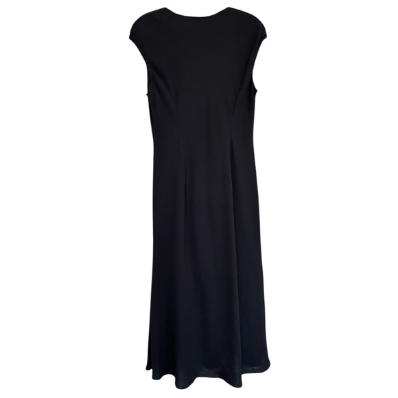 Vintage 90s Y2K Black Dress Jones New York Long Evening Gown Size 16 - Picture 4 of 11